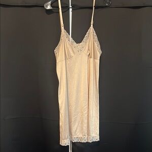 Cabernet Cream Lace Trim Slip Dress Size L | Lingerie Layering Cottagecore